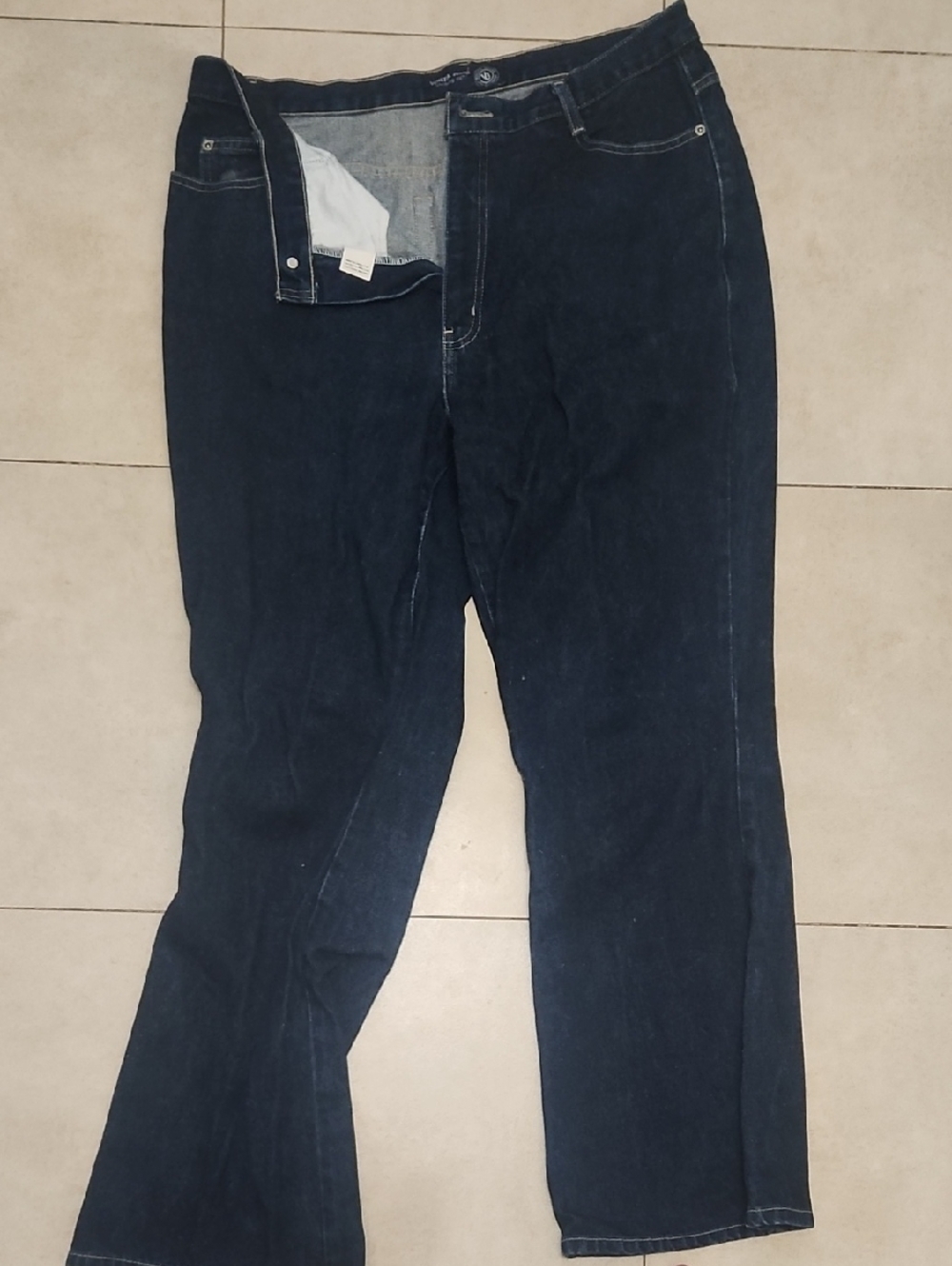 Venezia Dark Blue Skinny Jeans, Size 18, Classic Denim Fit